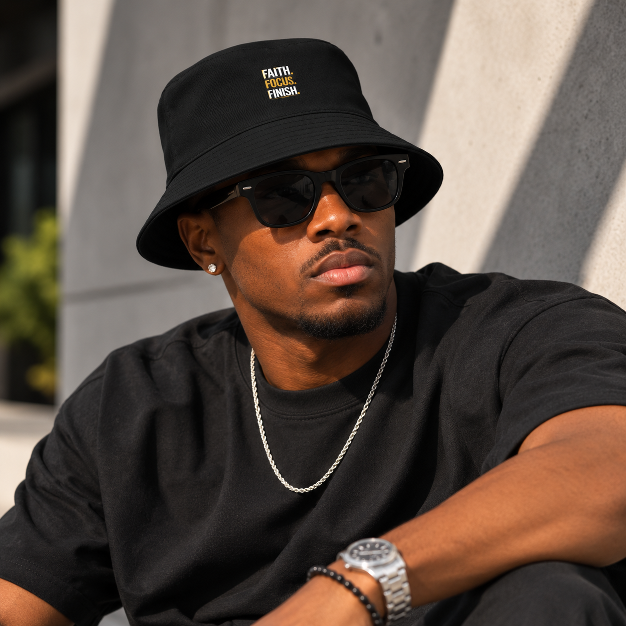 Faith. Focus. Finish Bucket Hat