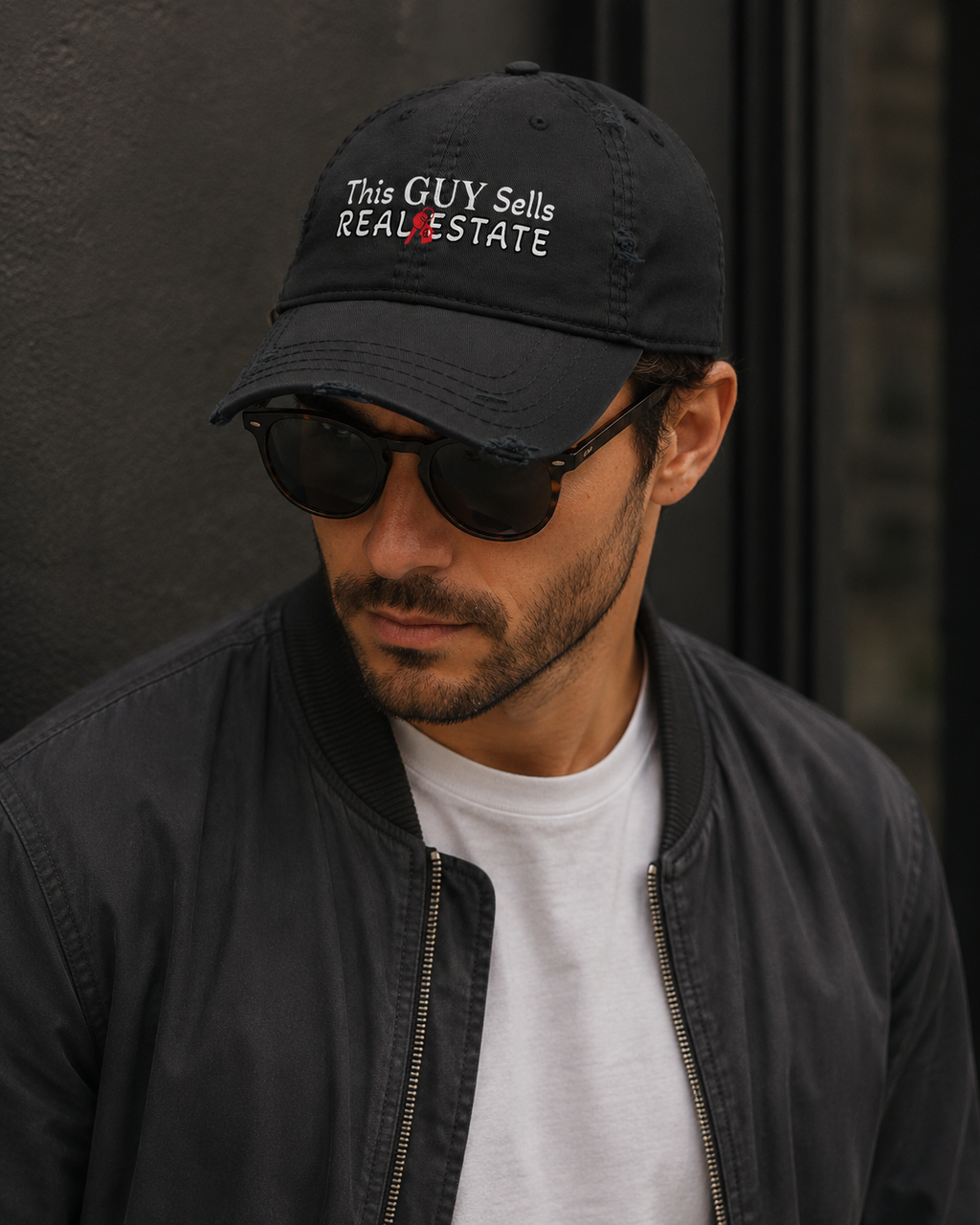 This Guy Sells Real Estate Distressed Hat