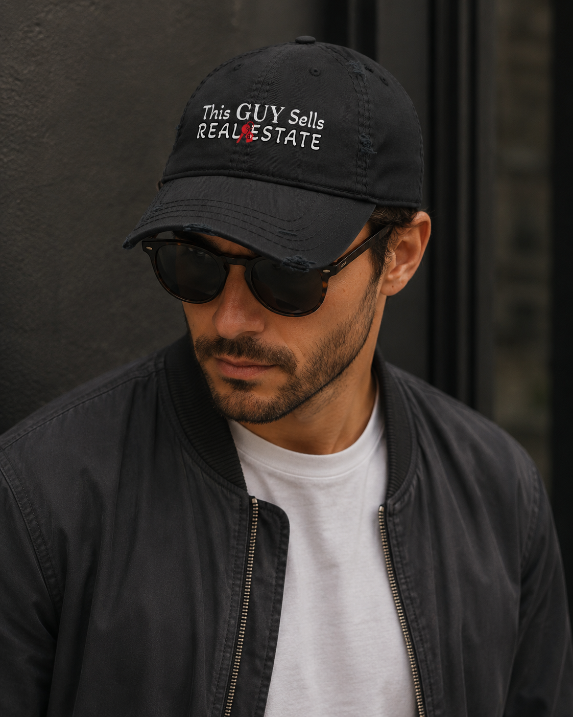 This Guy Sells Real Estate Distressed Hat