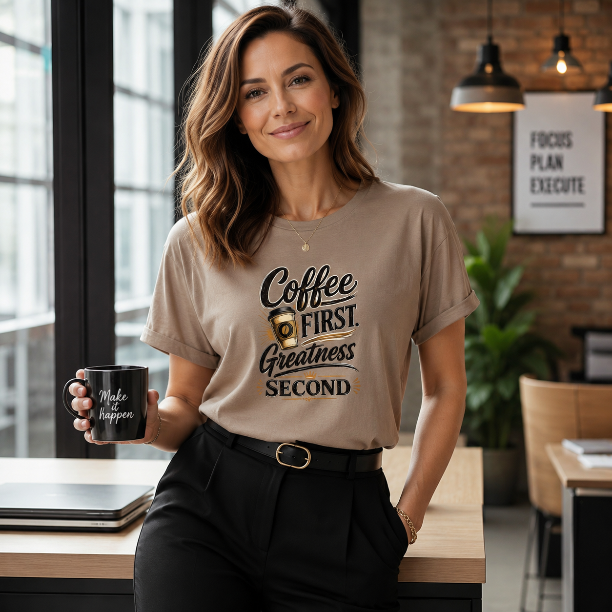 Coffee First. Greatness Second T-Shirt