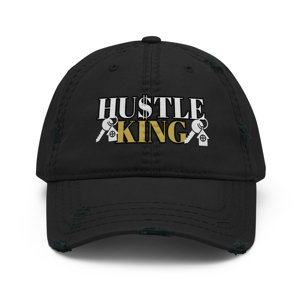 Hustle King Distressed Hat